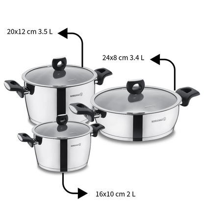 Korkmaz Nora Jr. 6-Piece Cookware Set