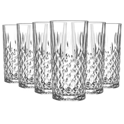 LAV Odin 6-Piece Highball Cocktail Glasses, 12 oz