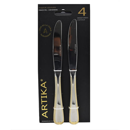 Artika 4-Pieces Dinner Knife/Gold