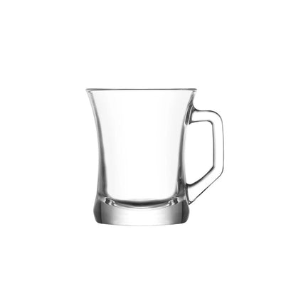 Lav Zen Plus Ensemble de 6 tasses à café et à thé en verre avec poignée, 7,25 oz