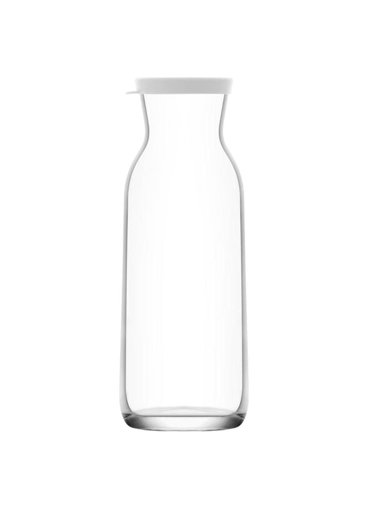 LAV Fonte Clear Glass Pitcher Carafe with Lid, 40 oz