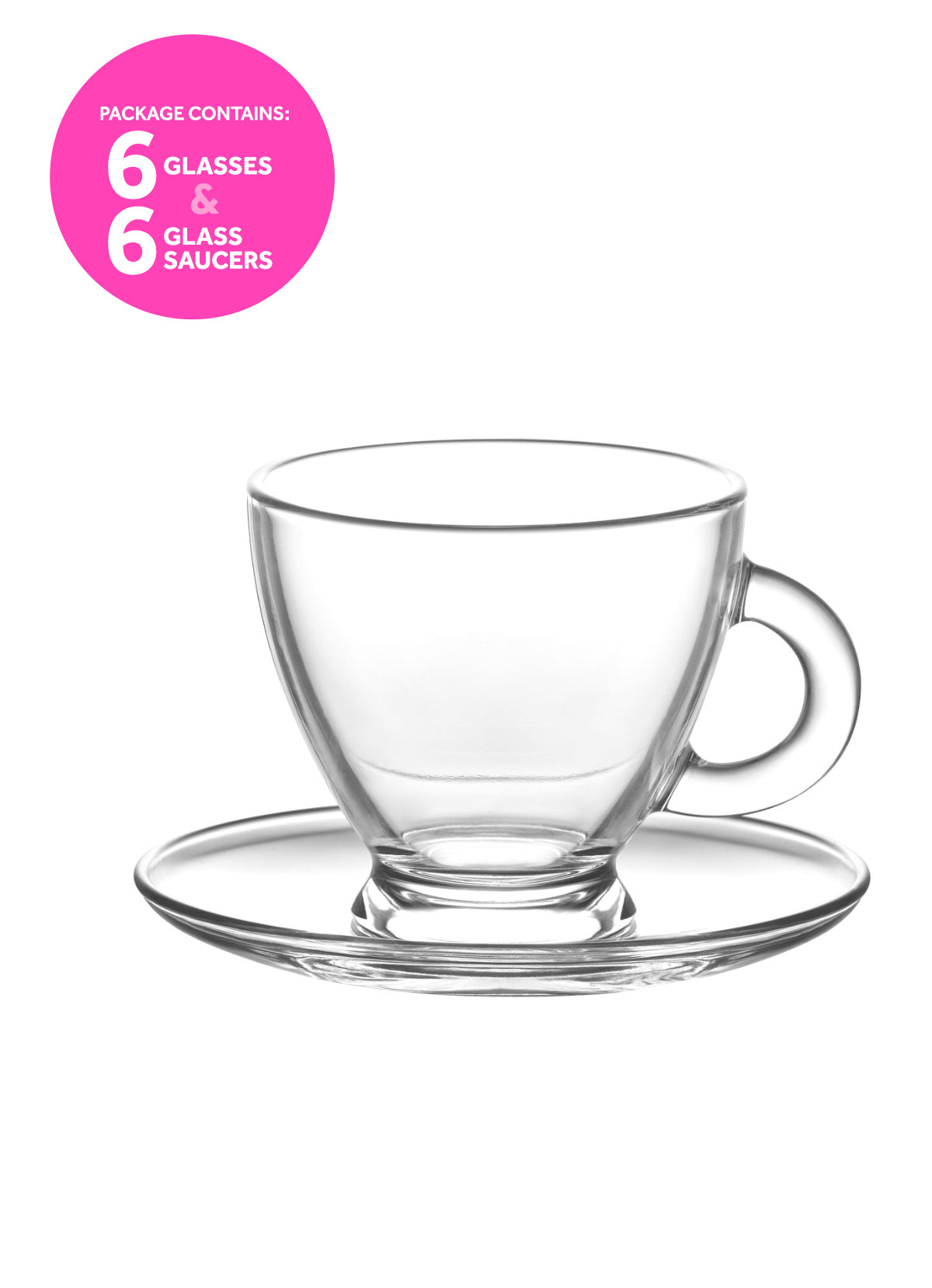 LAV Roma Verres à expresso 12 pièces avec soucoupes, 3 oz