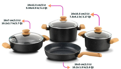 Korkmaz Montana 7- Pieces Cookware Sets