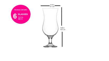 LAV Fiesta 6-Piece Cocktail Glasses, 15.5 oz