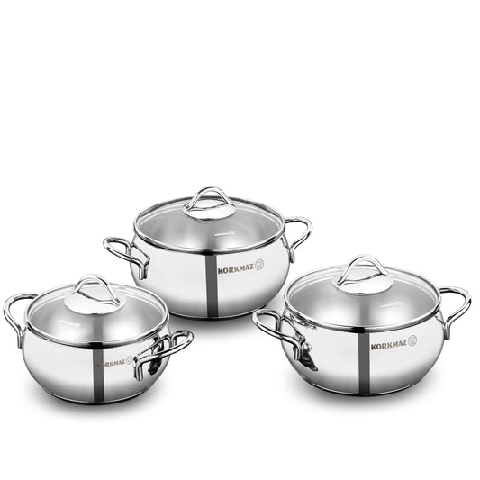 Korkmaz Galaksi 7 Piece Rosa Gold Cookware Set – Tulip Home Canada